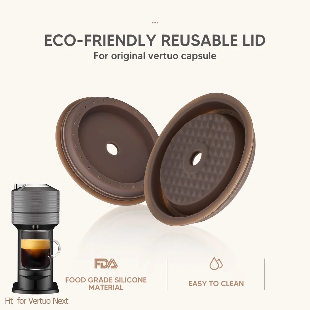 ICafilas-cubierta de silicona reutilizable para Nespresso Vertuo, cápsula  Original, tapas de café, filtro para Vertuo Next Machine - AliExpress