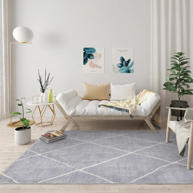 Серая серия, толстые ковры для гостиной, скандинавские, для дома, спальни, ковры для детской комнаты, большие коврики с геометрическими узорами, диван, коврик для журнального столика