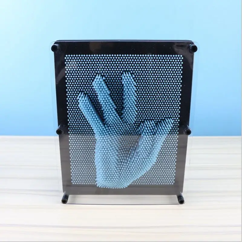 Пластиковые красочные настольные игрушки забавная игра Pin art 3D в форме копии pin art Shoumo иглы для детского лица Пальмовая доска Модель Скульптура