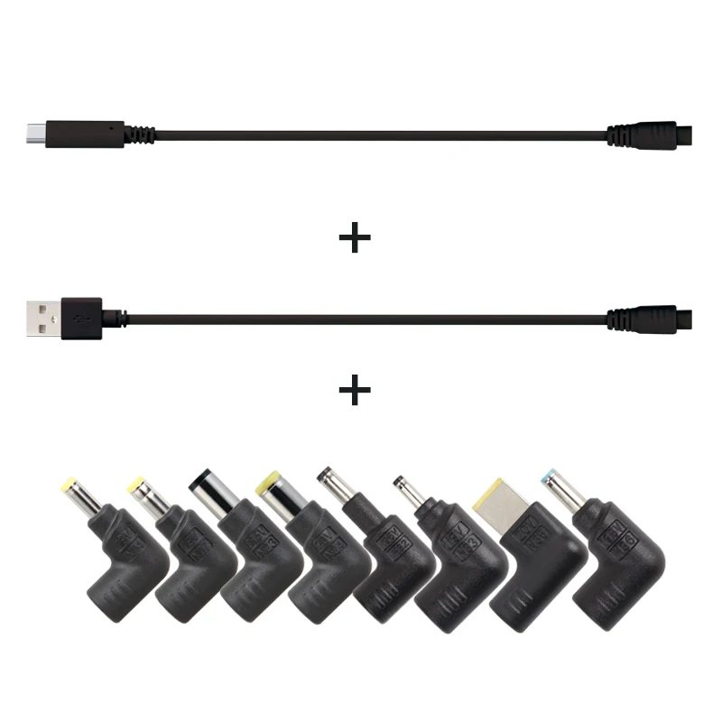 USB 3Pin кабель + C Type PD к 3 контактному кабелю постоянного тока 8 коннекторов N04 N07 N23 N24