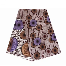 Фиолетовый круг Анкара африканская настоящая восковая ткань для Женское вечернее платье дизайн в нигерийском стиле голландская восковая ткань 255