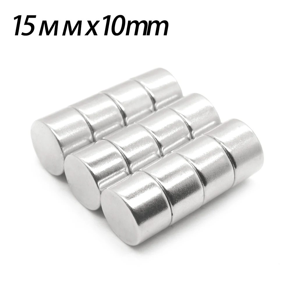

100 pieces. 15 mm x 10 mmNeodymium magnet N50 Dia. 15x10mm Mini disk rare earth strong magnets 15 * 10mm