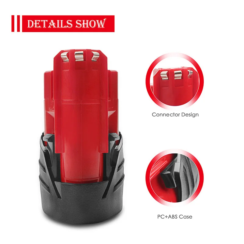 Сменный аккумулятор 3000 мАч 12 В совместимый с Milwaukee M12 XC 48 11 2410 2420 2411 вольтовый