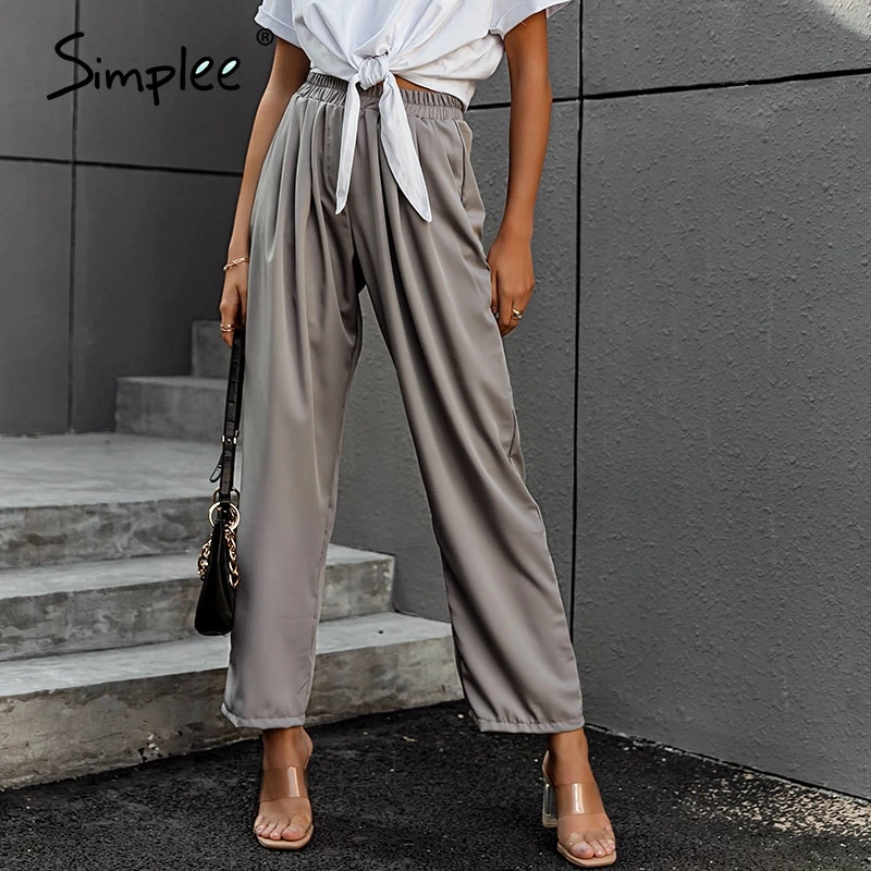 Grey chiffon trousers Clearance
