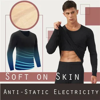 

Men Suits Pants Seamless Elastic Thermal Inner Wear Thermal Underwear (Top & Bottom) For Man