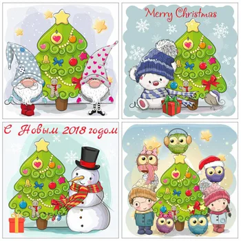 

Huacan Full Diamond Painting Christmas Decorations For Home Picture Of Rhinestones Mosaic Tree Handmade Gift
