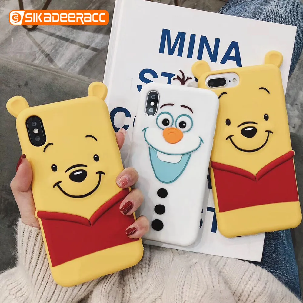 

Cute Elephant Dog Soft Silicone Phone Cases For iPhone 6 6s 7 8 Plus X XS Max XR Luxury Cartoon Star Shockproof Full Cover Shell