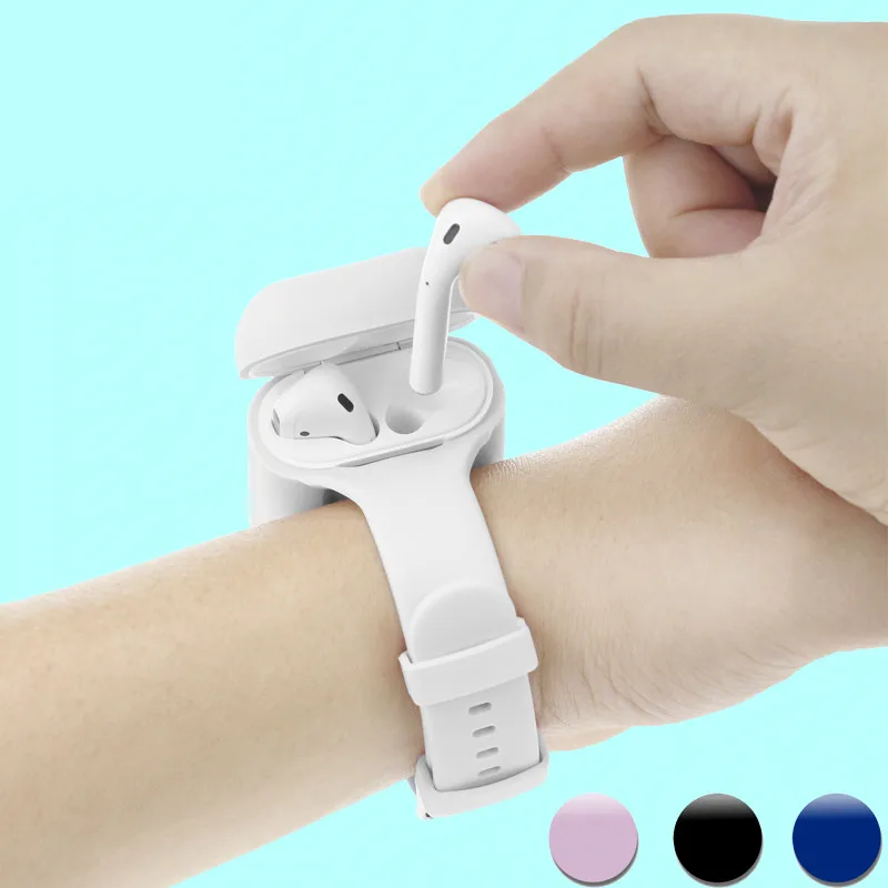 

New Protective Cover for AirPods Case Bands Silicone Wrist Shell Compatible for Apple AirPods Sport Portable Case Cover