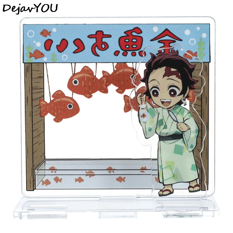 Figuras acrílicas de Anime de Demon Slayer, Kimetsu no Yaiba, modelo de soporte para actividades de escritorio, Adornos para pastel, regalos de naitsu Matsuri