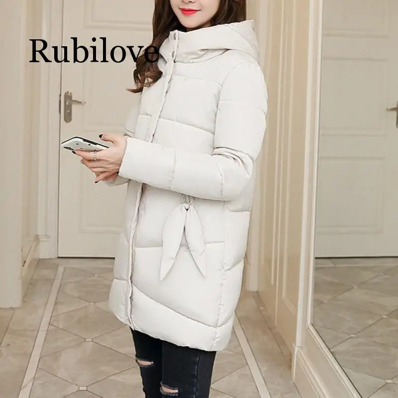 

Rubilove Parkas Winter Jacket Women Coat Female Jacket New 2019 Hooded Parka Warm Wadded Ladies Women's down jacket