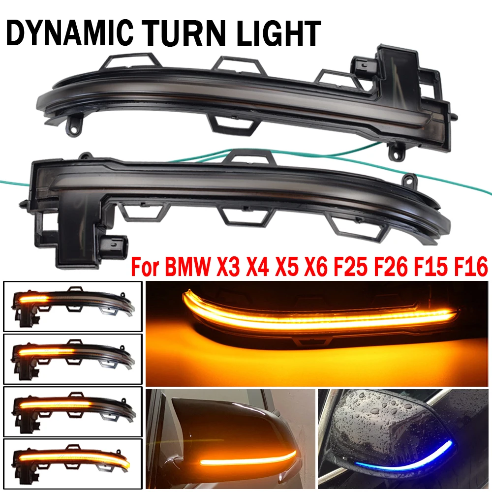 Зеркальный задний фонарь для BMW X3 F25 X4 F26 X5 F15 X6 F16 2014-2018 светодиодный динамический