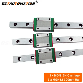 

CNC linear rail MGN12 300mm miniature linear rail MGN12H Linear slide for cnc machine,3d printer