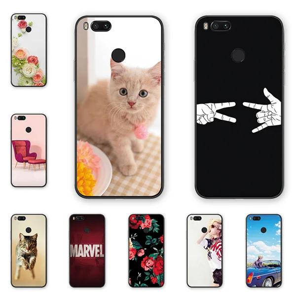 

luxury coque case fruit for xiaomi mi 5x silicone soft back cover Cat for xiaomi mi5x TPU Cover Phone Covers Case