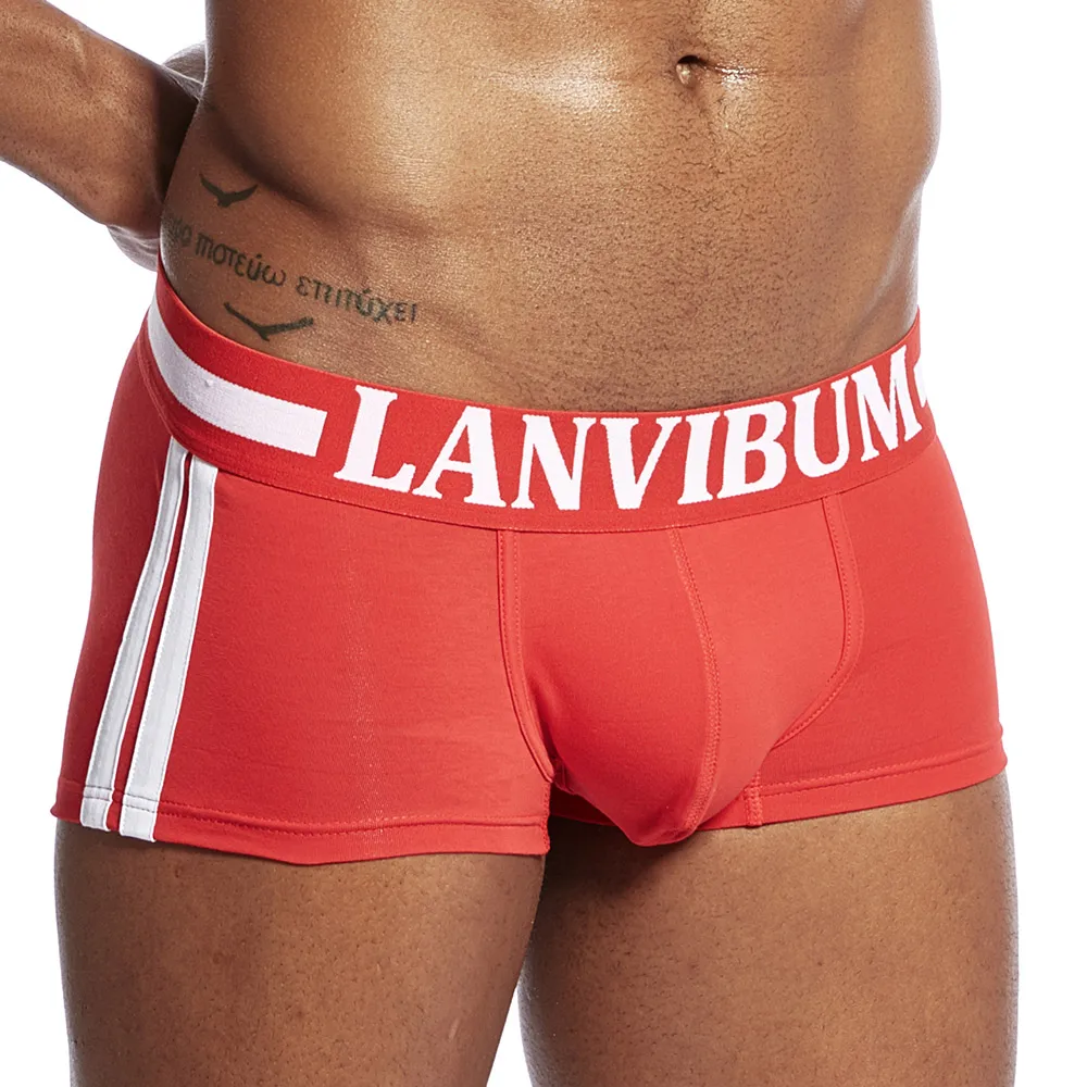 LANVIBUM Мужское нижнее белье мягкие удобные дышащие хлопковые боксеры шорты