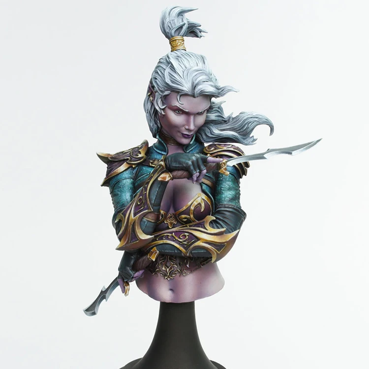 1/10 BUST Resin Figure Model Kit Female Fantasy Barbarian Warrior Wind Unpainted 