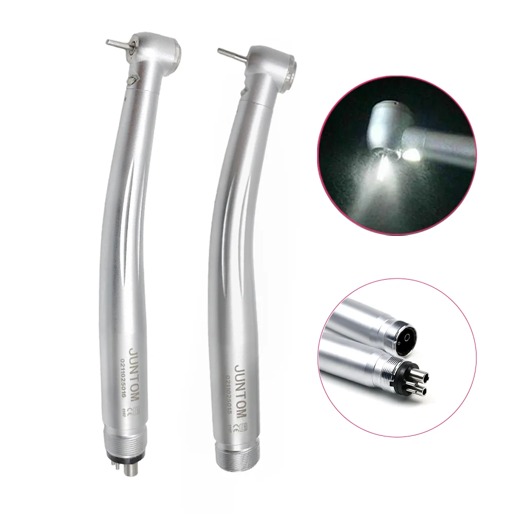 Dental High Speed Handpiece LED Self-Power E-generator Fiber Optic Push Button Max Air Turbine Cartridge Rotor 2/4hole Dentistry | Красота и