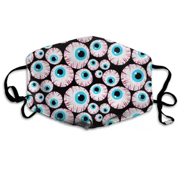 

NiYoung Unisex Breathable Trippy Eyeballs Pattern Mouth Mask, Adjustable Earloop Anti Dust Pollution Face Mask for Running