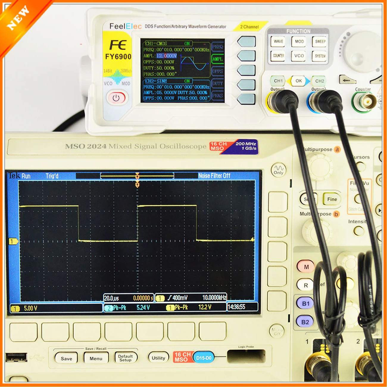 

2 Channel DDS Arbitrary Waveform Pulse Signal Generator Frequency Counter Direct Digital Synthesizer GQ999