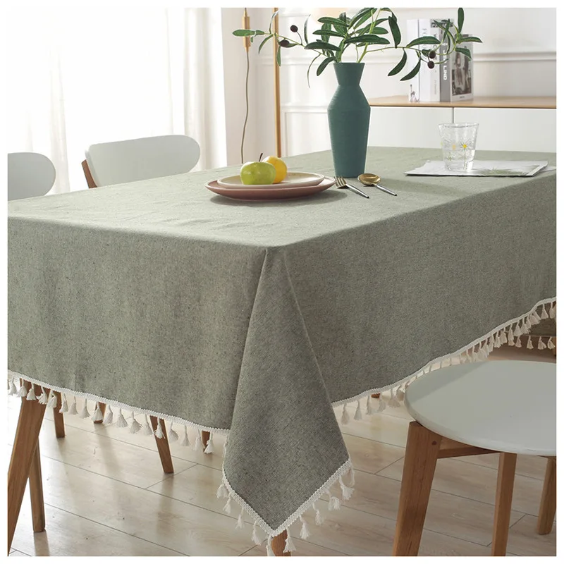 

Solid color tablecloth cotton table cloth rectangular Dining Table Cover coffee table Simple Plain Tablecloth tablecloths