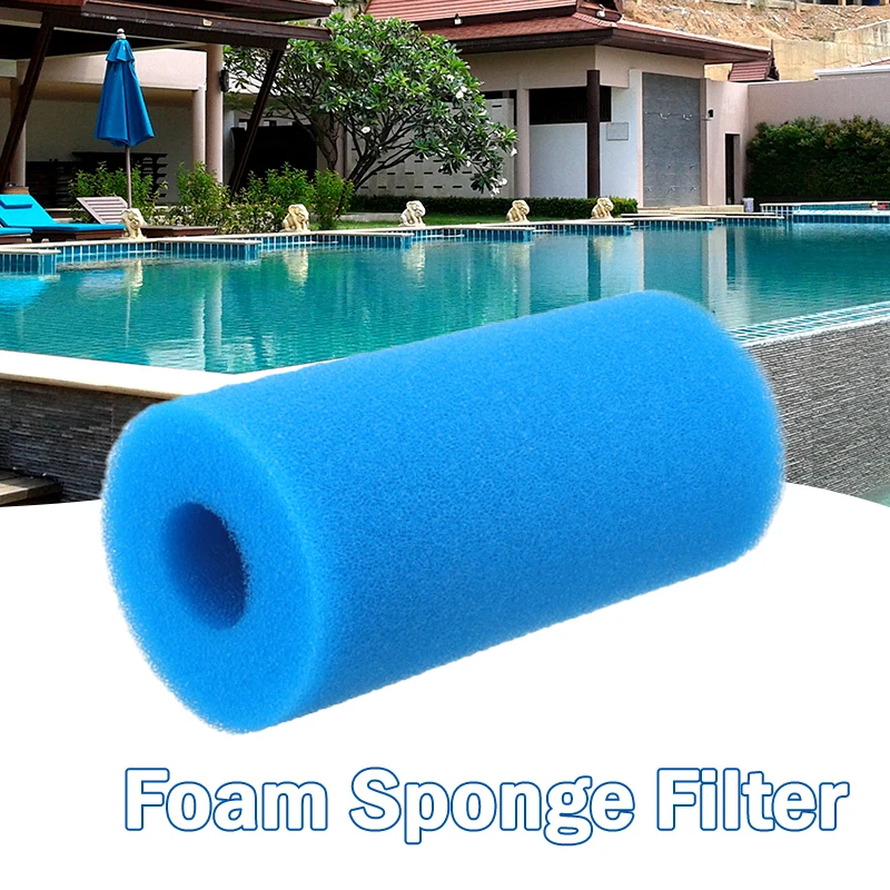 

Sky Blue Reusable Swimming Pool Filter Foam Washable Swimming Pool Aquarium Clean Filter Accessories Hight Guality