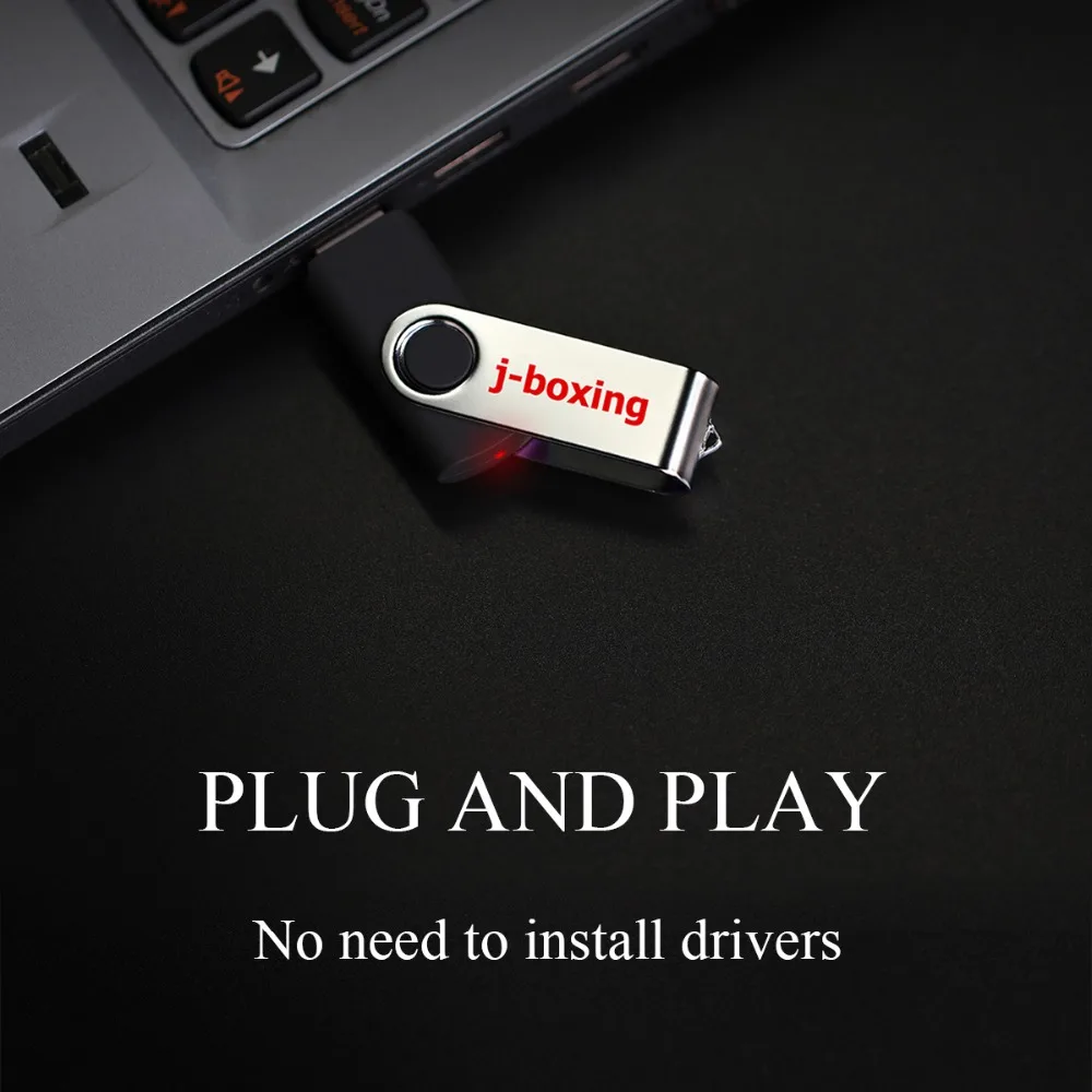 J-boxing USB флеш-накопитель 32 ГБ Поворотный usb-накопитель 2,0 64 ГБ флэш-накопитель 16 Гб металлический вращающийся дизайн 4 Гб Флешка USB память 8 ГБ 2
