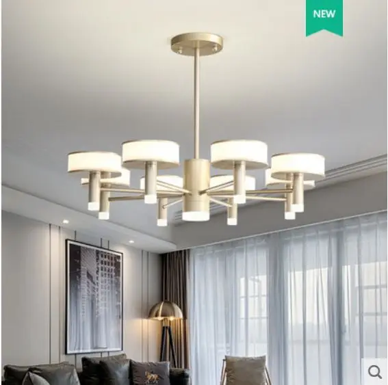 

2019 new simple modern style living room chandelier Nordic restaurant bedroom LED lighting