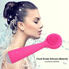 Электрический массажер для лица, массажер для глаз, силиконовая щетка для очищения лица, устройство для мытья лица, портативное съемное устройство