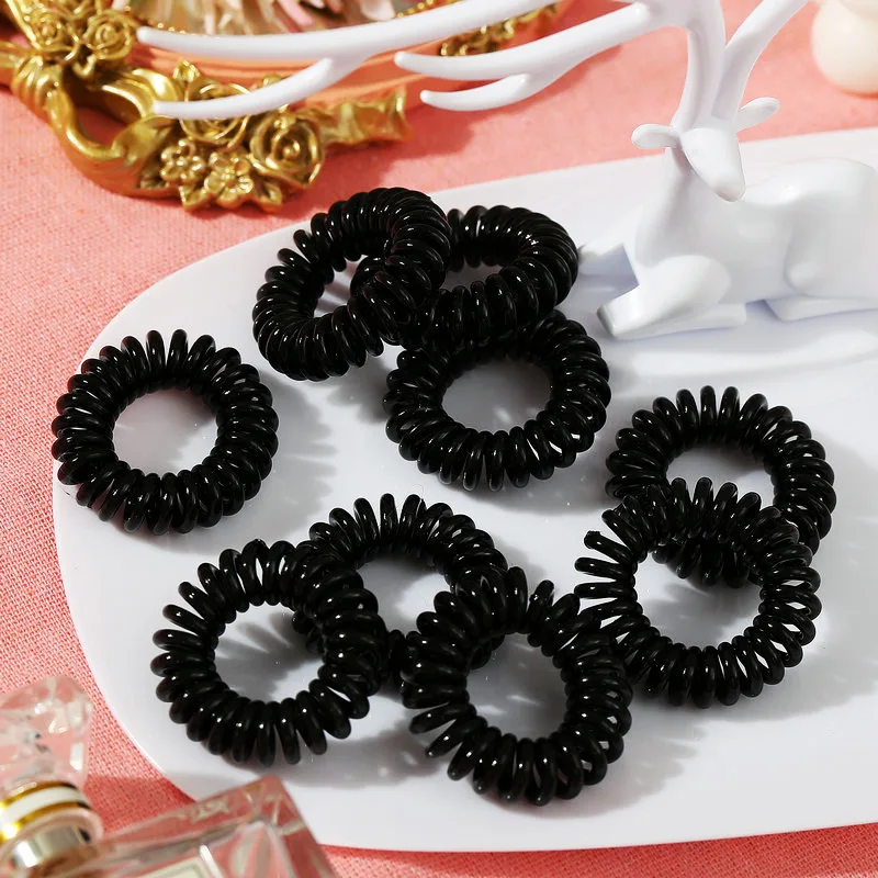 

DISCICI 9 Pieces/set New Small Fresh Gradual Change Telephone Line Hair Circle Girl Ins Headrope Simple Fashion Hair Accessories
