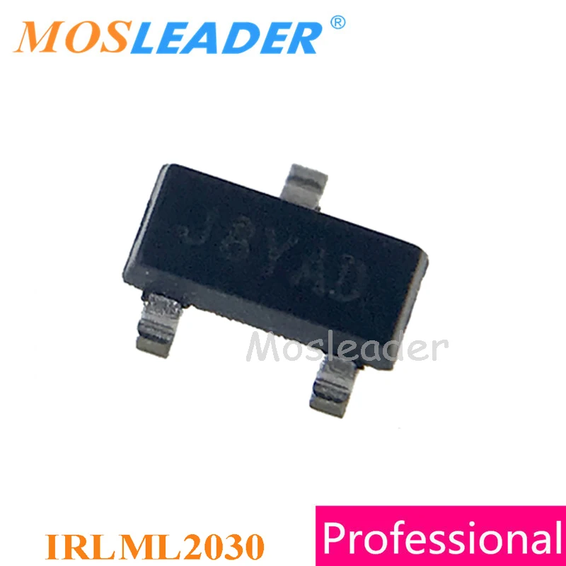 Mosleader IRLML2030 SOT23 3000 шт N-Channel 20V 30V 2.7A IRLML2030PBF IRLML2030TR IRLML2030TRPBF Сделано в Китае высокое