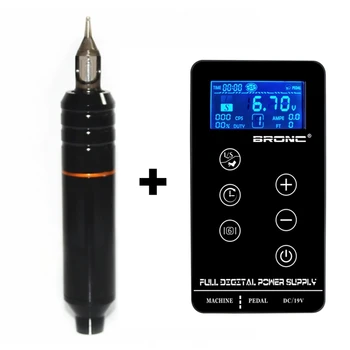 

2020 New Arrival Rotary Tattoo Machine Pen Japan Motor With Bronc LCD Digtal Tattoo Power Supply Tattoo Kit Free Shipping
