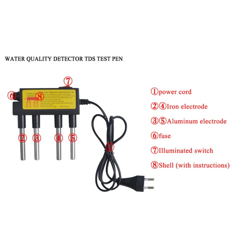 TDS Meter Water Electrolyzer Test Electrolysis Iron Bars Tester Quick Water Quality Monitor Measuring Tools
