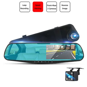 

Car DVR Camera Auto Dash Cam 4.3 Inch Full HD 1080P Rearview Mirror Digital Video Recorder Dual Lens Registratory Camcorder