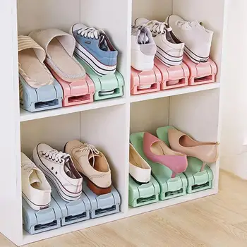 

1pcs Shoe Rack Durable Adjustable Shoe Organizer Footwear Support Space Saving Cabinet Closet Storage Shoe Stand Shoerack