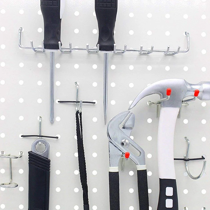 Крючки для Pegboard с корзиной, ассортимент, крючки для хранения дома, система, вешалка для инструментов, набор для гаража, кухни, мастерской, органайзер, Util