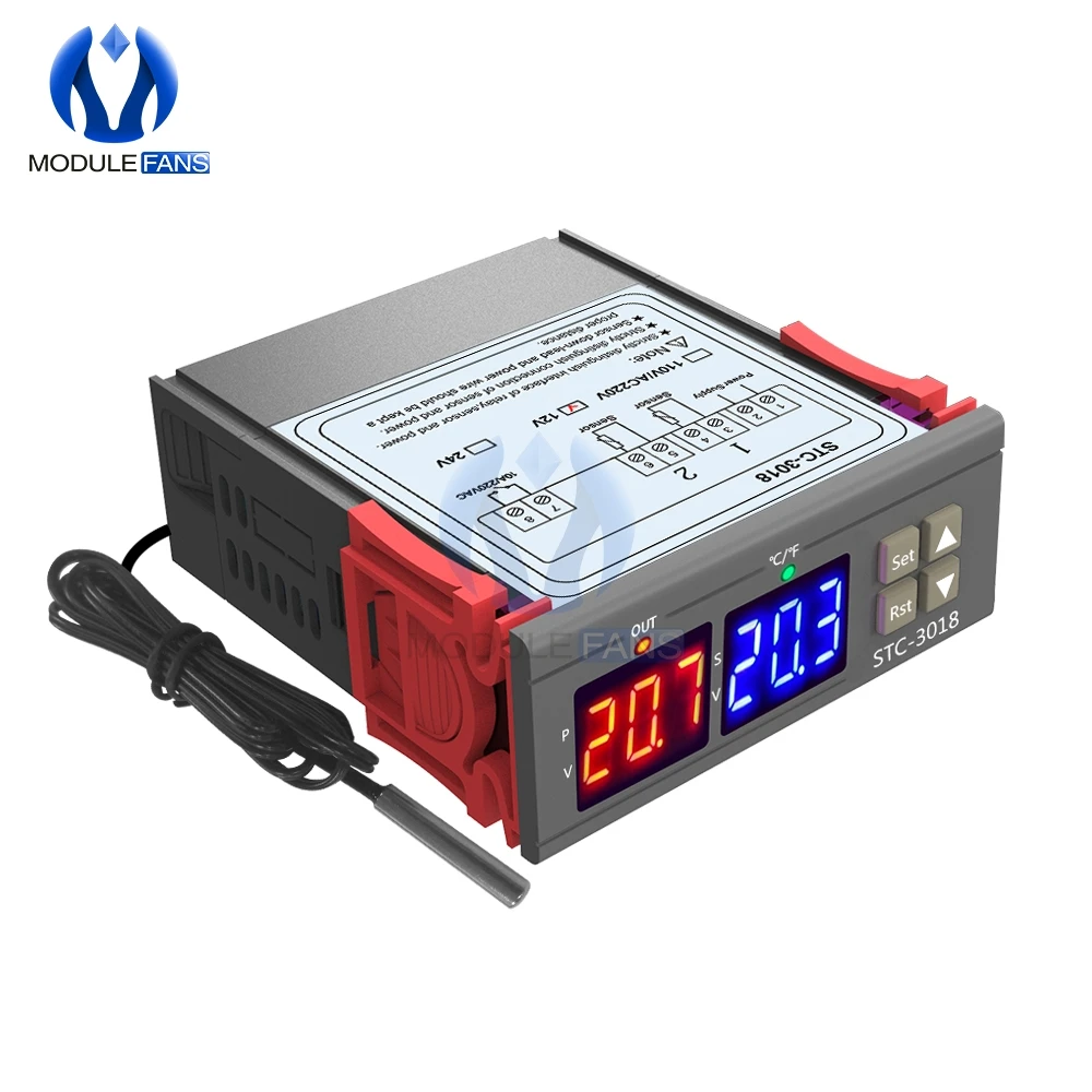 

STC-3018 Digital Temperature Controller Thermostat Thermoregulator Heating Cooling Switch Digital Hygrometer