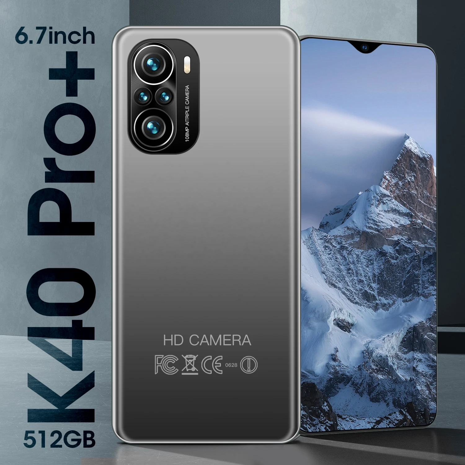 K40 Pro+ 5G Smartphones 6.7inch Android10 16GB+512GB 10-Core Cellphones 24+48MP 6000mAh Battery Dual SIM Card Mobile Phones