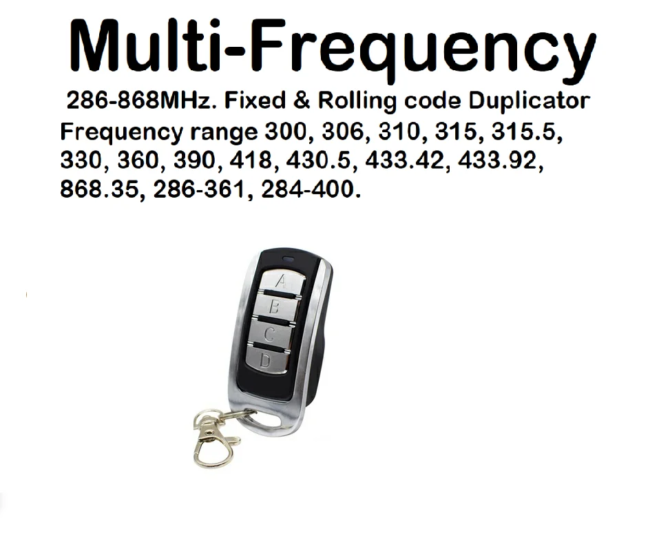 mando puerta garaje universal Multi-Frequency 280-868MHz Garage Door Remote  Control universal Duplicator Fixed& Rolling