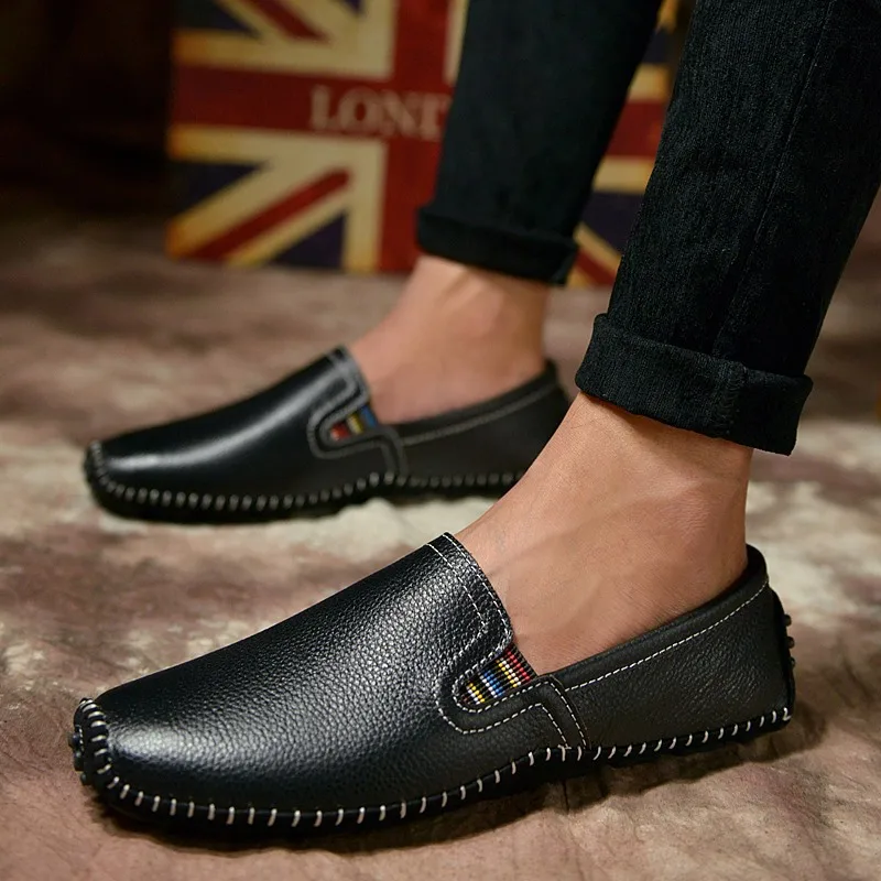 

Fashion Leisure Men Loafers Solid Flat Driving Shoes Spring Autumm Slip on Shoes