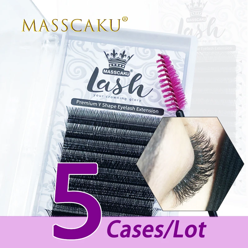

5cases/lot High quality 12rows handmade YY mink false eyelash extensions 8-15mm & mix length matte Black individual eyelashes