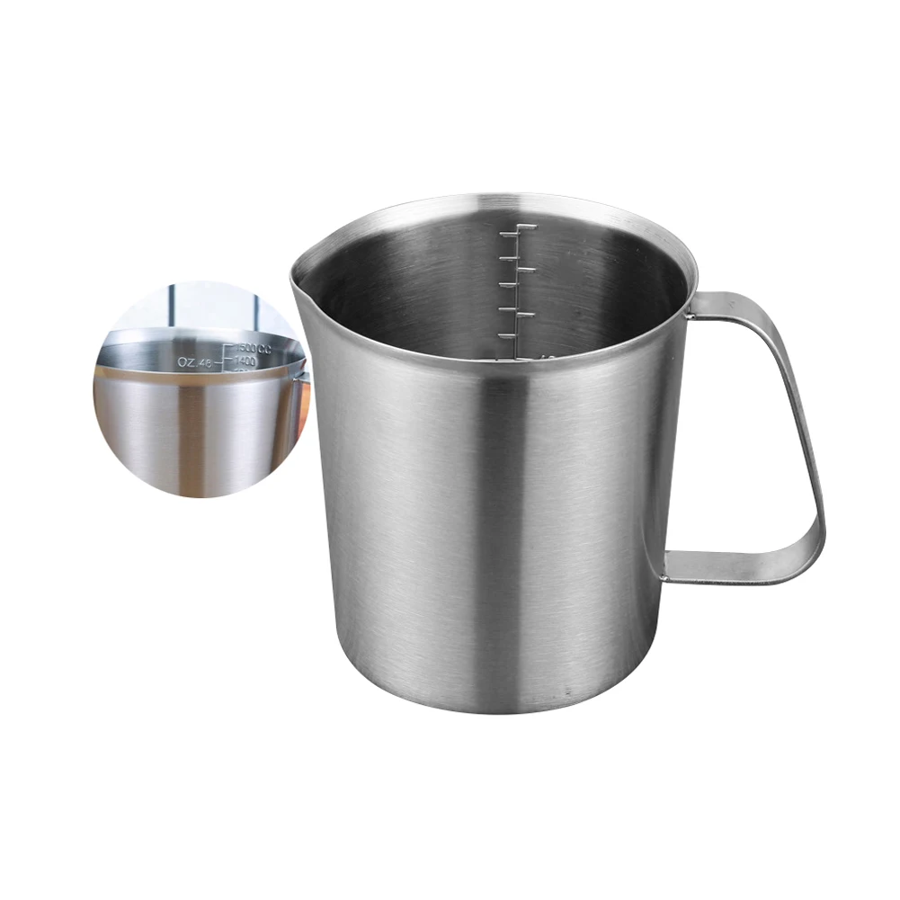 

Baking Large Capacity Kitchen Measuring Cup Nozzle Design Stainless Steel Practical With Scale Tea Home Liquid Thick Milk Coffee