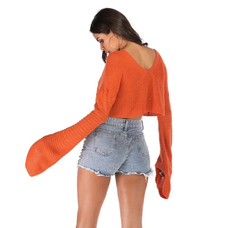 Fall/winter 2020 new fashion short cord sweater lady loose lazy wind solid color knitted sweater coat women sweater Short Fall/winter 2020 new fashion short cord sweater lady loose lazy wind solid color knitted sweater coat women sweater Short