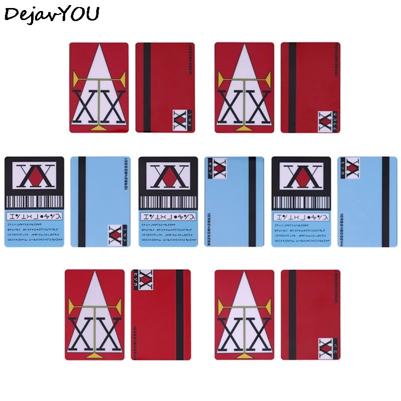 1 Pair Anime Hunter X Hunter Card Stickers Gon Freecss Killua Zoldyck Hyskoa Kurapica Bus Credit Student Card Diy Decor Decals Assorted Stickers Aliexpress