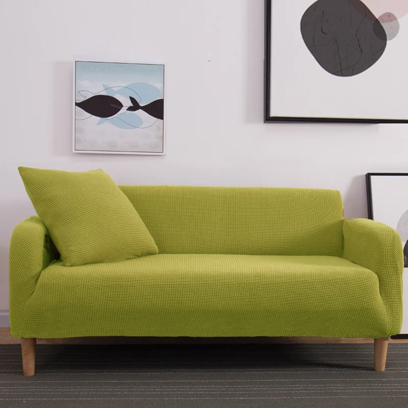 Вязаный утолщенный чехол для дивана для гостиной - Цвет: C