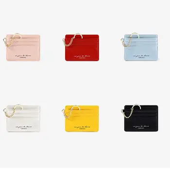 

Women Slim PU Leather Credit Card Holder Key Ring Case Pocket Wallet Organizer H8WD