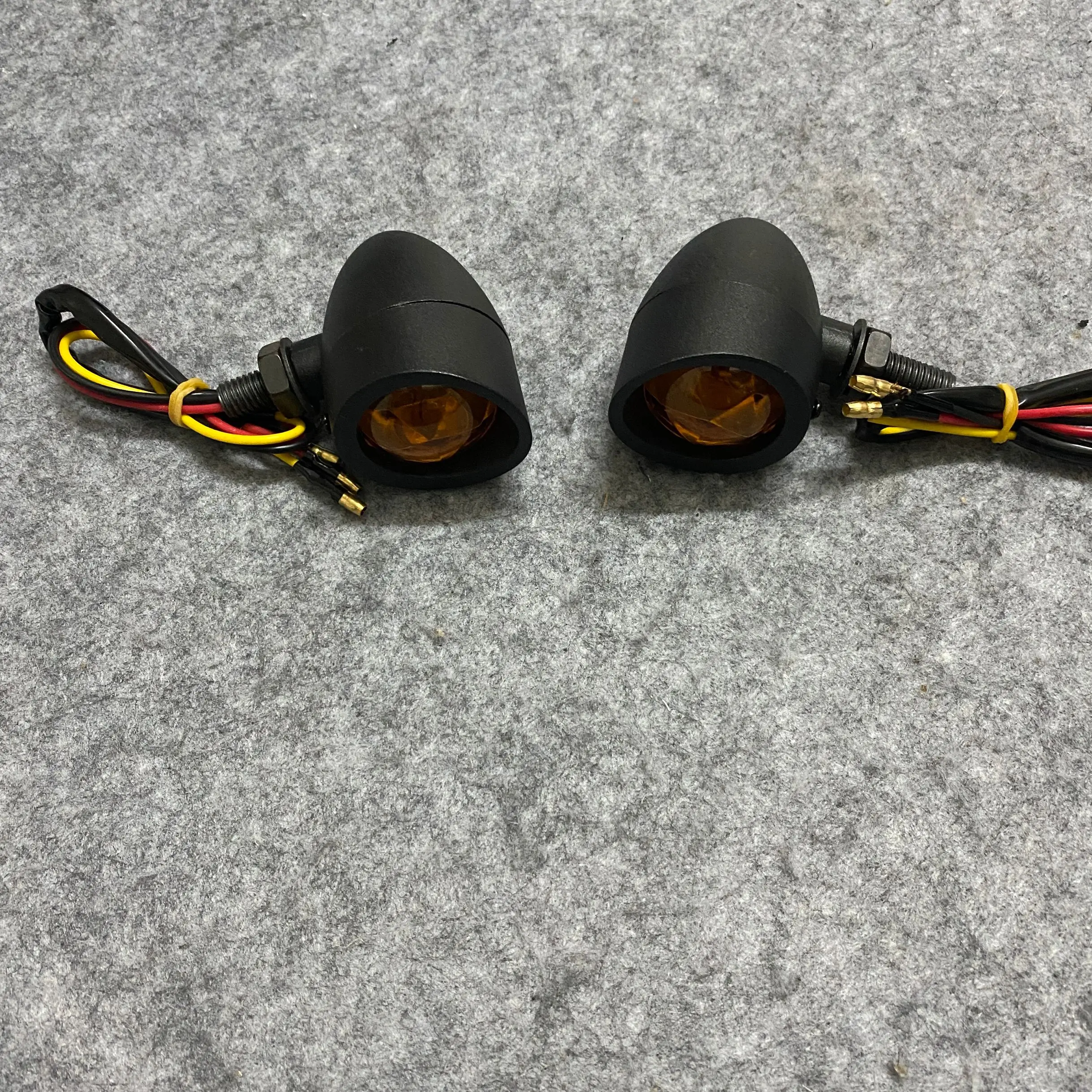 

Matte Black smoke Motorcycle Bullet Turn signal Indicator light Bulb Fits For Harley Victory Yamaha Honda Suzuki Indian Custom