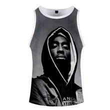 Американский рэп-певец, 2Pac, функция напоминания, 3D, летний мужской женский жилет