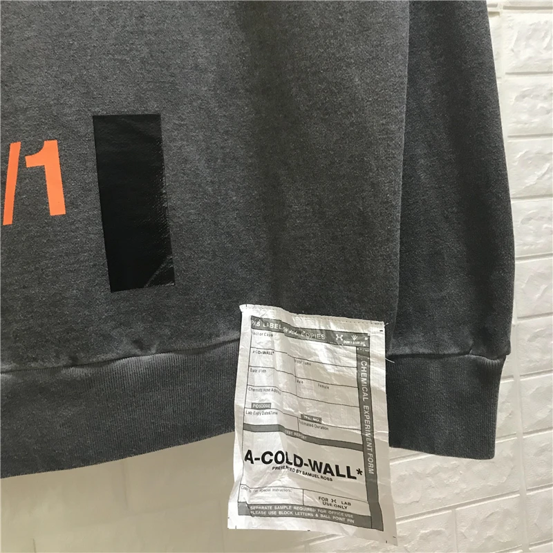 Новая роскошная мужская Новинка A-COLD-WALL ACW толстовки с капюшоном бархатные хлопковые пуловеры из плотного флиса 09