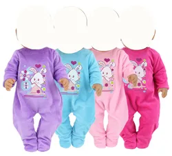 Vêtements de poupée américaine pour filles, 43cm, combinaison 4 couleurs, vêtements rampants en peluche, meilleur cadeau pour enfants, 2022 pouces 