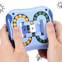 Cube magique rotatif anti stress pour enfants, jouets Fidget au bout des doigts, perle rotative, puzzle infini, jeu d'intelligence éducatif pour enfants