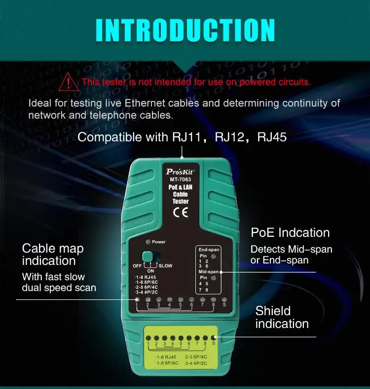 tester curto-circuito quebra fio seqüência teste